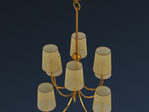 Chandelier Antique Nickel 3D Model