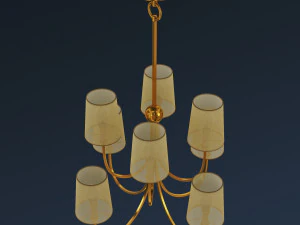 Chandelier Antique Nickel 3D Model