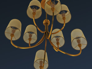 Chandelier Antique Nickel 3D Model