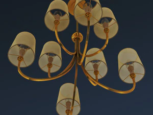 Chandelier Antique Nickel 3D Model
