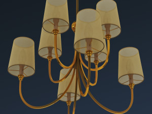 Chandelier Antique Nickel 3D Model