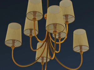 Chandelier Antique Nickel 3D Model
