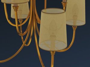 Chandelier Antique Nickel 3D Model