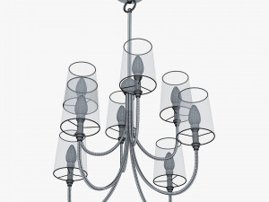 Chandelier Antique Nickel 3D Model