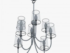 Chandelier Antique Nickel 3D Model
