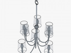 Chandelier Antique Nickel 3D Model