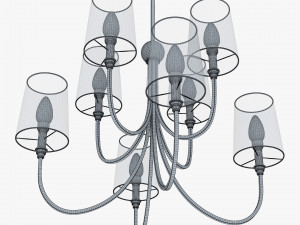Chandelier Antique Nickel 3D Model