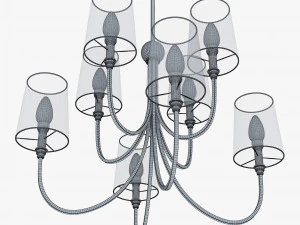 Chandelier Antique Nickel 3D Model
