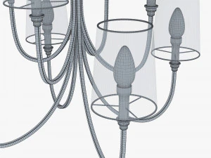 Chandelier Antique Nickel 3D Model