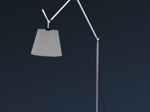 Floor Lamp Aluminium Parchment 3D Model