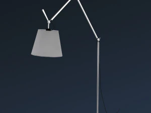 Floor Lamp Aluminium Parchment 3D Model