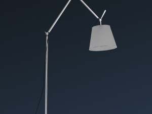 Floor Lamp Aluminium Parchment 3D Model