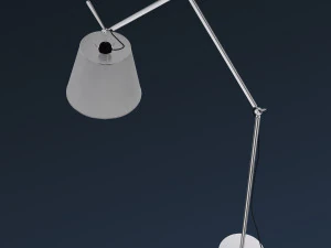 Floor Lamp Aluminium Parchment 3D Model