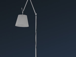 Floor Lamp Aluminium Parchment 3D Model