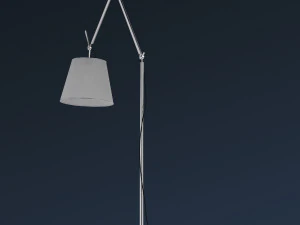 Floor Lamp Aluminium Parchment 3D Model