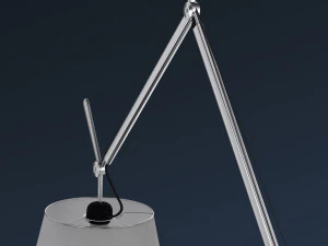 Floor Lamp Aluminium Parchment 3D Model