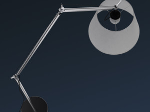 Floor Lamp Aluminium Parchment 3D Model