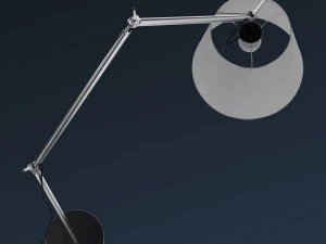 Floor Lamp Aluminium Parchment 3D Model