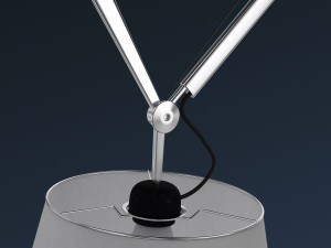 Floor Lamp Aluminium Parchment 3D Model