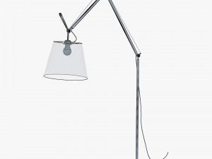 Floor Lamp Aluminium Parchment 3D Model