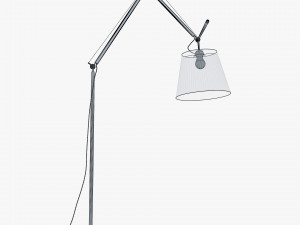 Floor Lamp Aluminium Parchment 3D Model