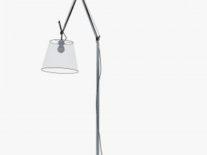 Floor Lamp Aluminium Parchment 3D Model
