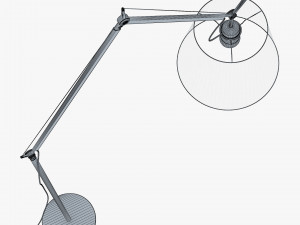 Floor Lamp Aluminium Parchment 3D Model