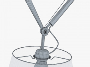 Floor Lamp Aluminium Parchment 3D Model