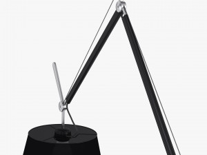 Floor Lamp Black Satin 3D 模型