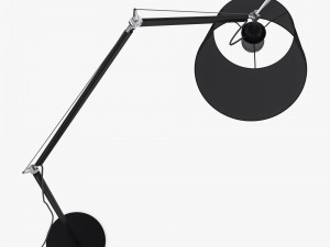 Floor Lamp Black Satin 3D 模型