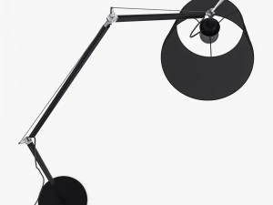 Floor Lamp Black Satin 3D Model