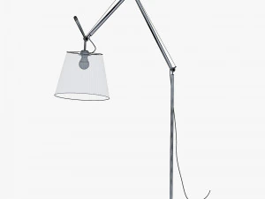 Floor Lamp Black Satin 3D Model