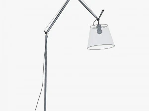 Floor Lamp Black Satin 3D Model