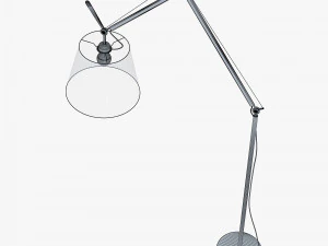 Floor Lamp Black Satin 3D Model