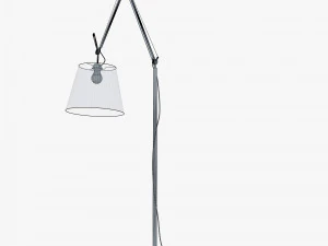 Floor Lamp Black Satin 3D Model