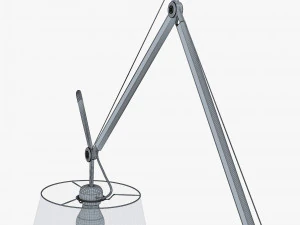 Floor Lamp Black Satin 3D Model