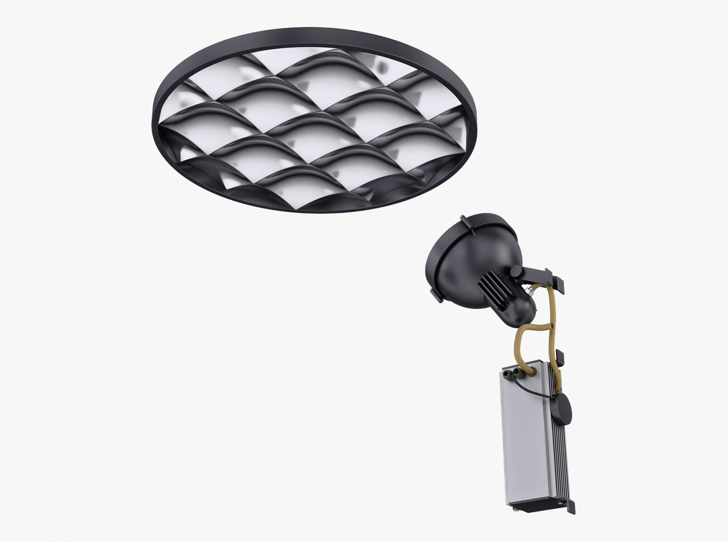 Floodlight and Indirect Reflector v 1 3D Model .c4d .max .obj .3ds .fbx .stl .blend