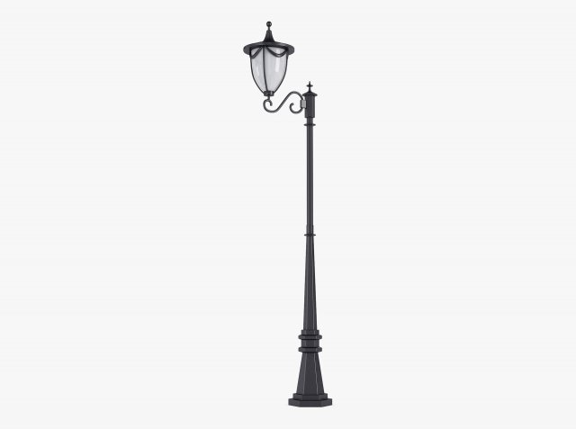Vintage Streetlight v 1 3D Model .c4d .max .obj .3ds .fbx .stl .blend 