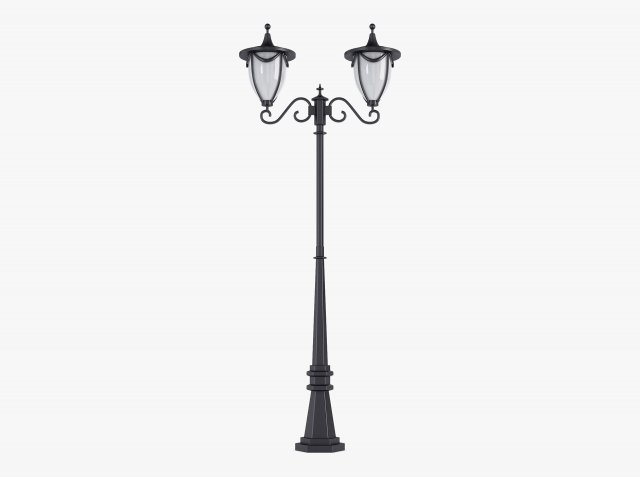 Vintage Streetlight v 2 3D Model .c4d .max .obj .3ds .fbx .stl .blend 