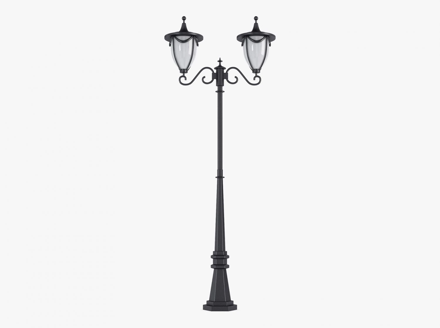 Vintage Streetlight v 2 3D Model .c4d .max .obj .3ds .fbx .stl .blend 