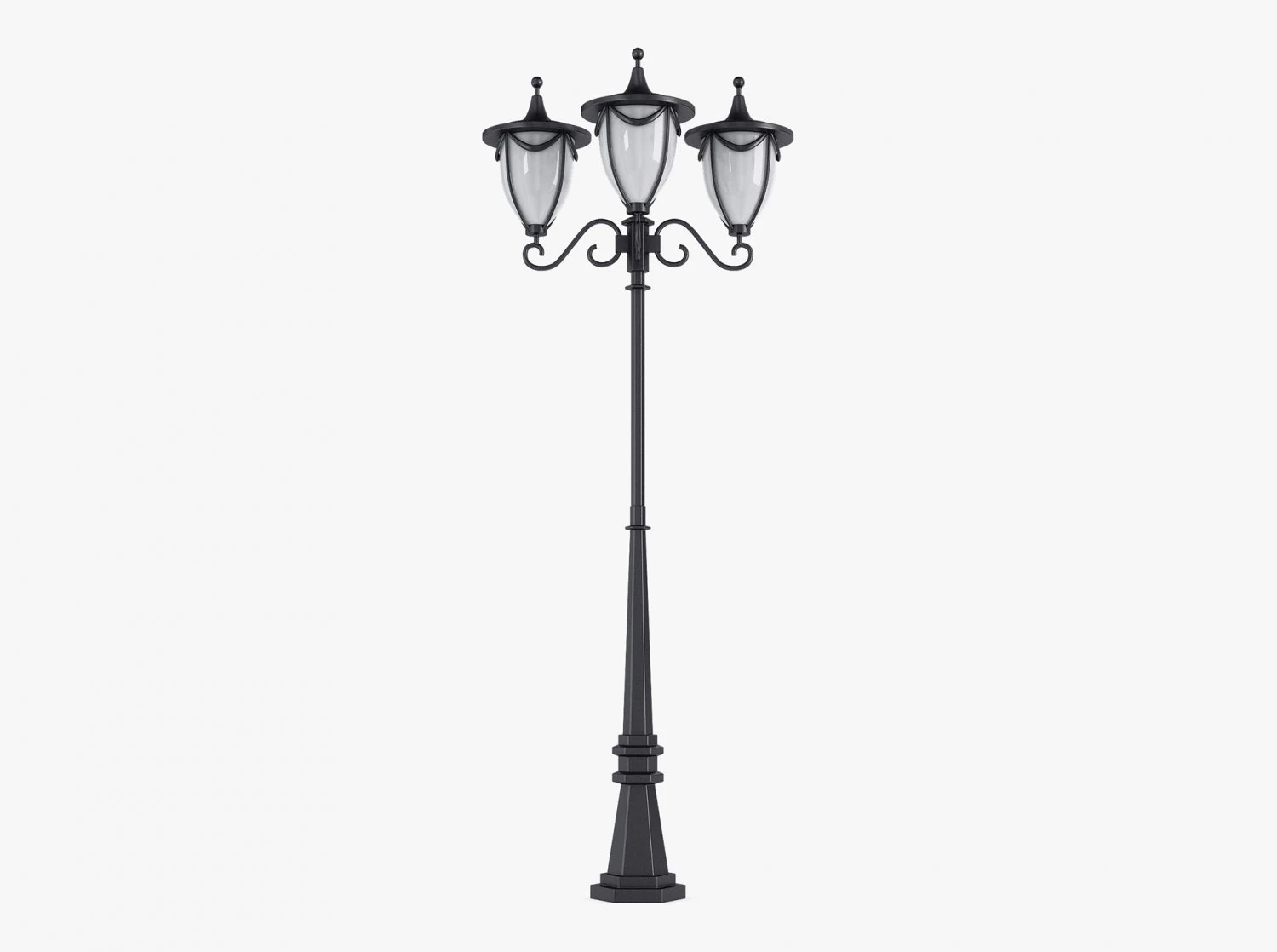 Vintage Streetlight v 3 3D Model .c4d .max .obj .3ds .fbx .stl .blend