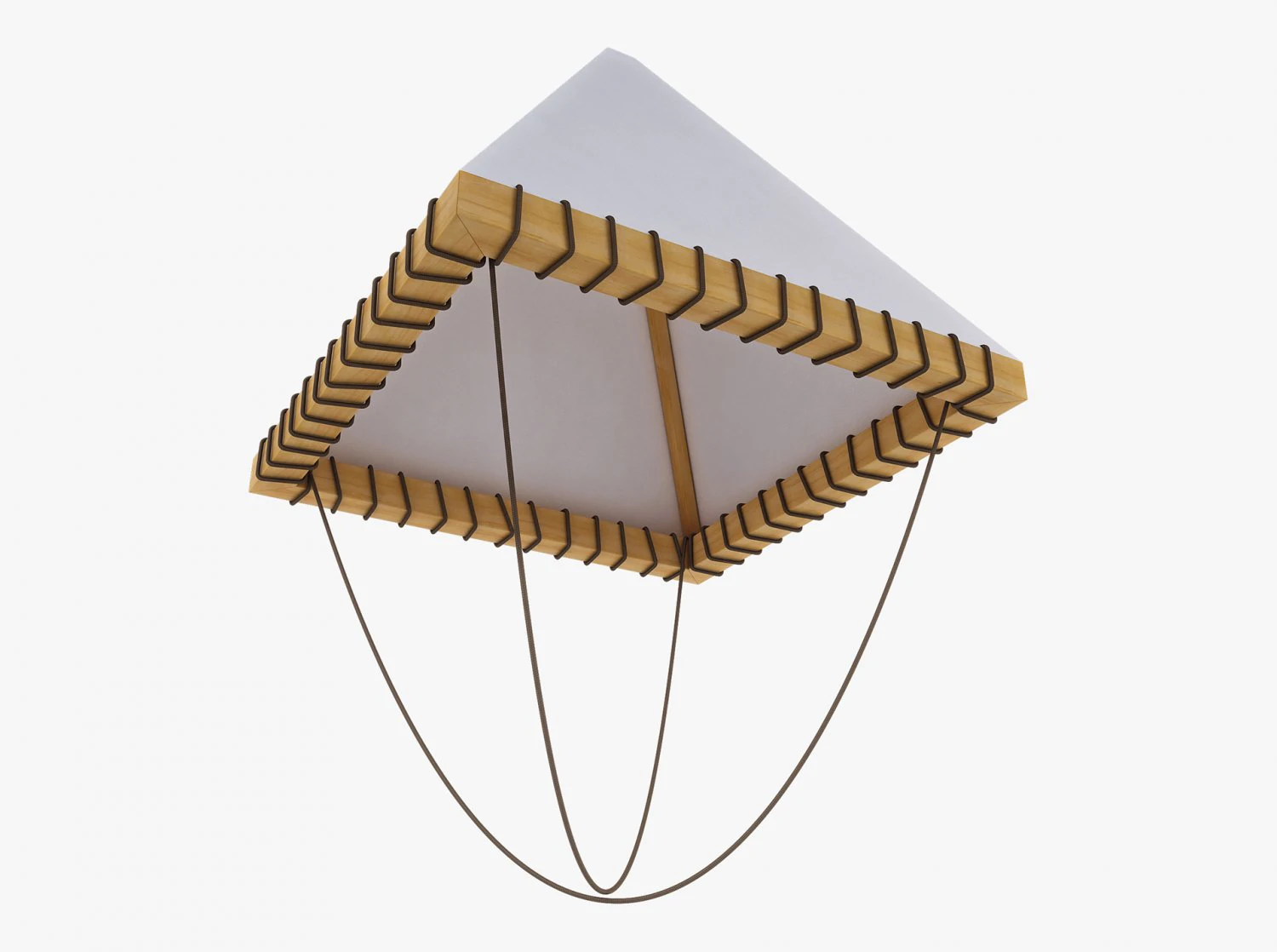 Parachute of Leonardo Da Vinci v 1 3D Model .c4d .max .obj .3ds .fbx .stl .blend 
