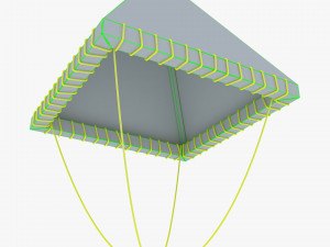 Parachute of Leonardo Da Vinci v 1 Modelo 3D