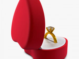 Ring in Red Box v 1 3D Model