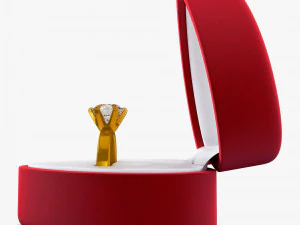 Ring in Red Box v 1 3D Model