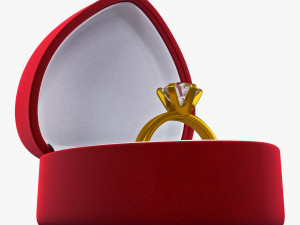 Ring in Red Box v 1 3D Модель