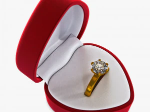 Ring in Red Box v 1 3D Model