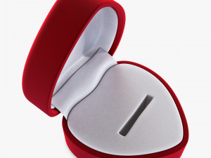 Heart Shape Ring Box Red v 1 Modèle 3D