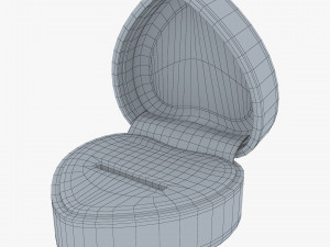 Heart Shape Ring Box Red v 1 Modèle 3D