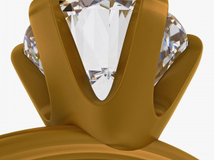 Diamond Gold Ring v 1 3D मॉडल